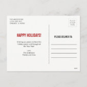 Carte de vœux de Noël 'Manger, boire et être joyeu (Dos)