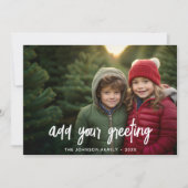 Carte de voeux de Noël manuscrite (Devant)