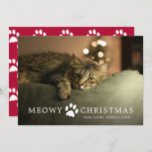 Carte de vœux de Noël Meowy (Devant / Derrière)