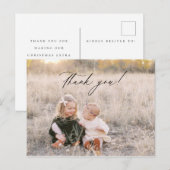 carte de vœux de Noël merci (Devant / Derrière)