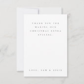 carte de vœux de Noël merci (Dos)