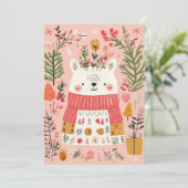 Carte de voeux de Noël mignonne et amusante (Debout devant)