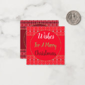 Carte de vœux de Noël miniature Sweet Christmas Ho (Devant/Arrière en situation)