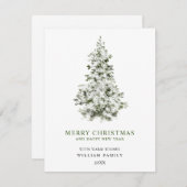 Carte de vœux de Noël minimaleiste Joyeux Noël (Devant / Derrière)