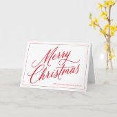 Carte de vœux de Noël minimaliste (Fleur jaune)