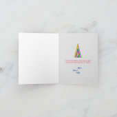 Carte de vœux de Noël Minimaliste Arc-en-ciel (Intérieur)