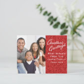 Carte de voeux de Noël Modèle avec Parties scintil (Debout devant)