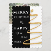 Carte de voeux de Noël moderne à deux tons tonique (Devant / Derrière)