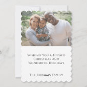 Carte de voeux de Noël moderne à deux tons tonique (Dos)