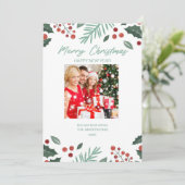 Carte de vœux de Noël moderne avec collage de phot (Debout devant)