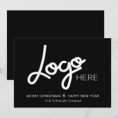 Carte de vœux de Noël moderne avec logo d'entrepri (Devant / Derrière)