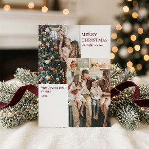 Carte de vœux de Noël moderne avec photo