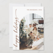 Carte de vœux de Noël moderne avec photo Joyeuses  (Devant)