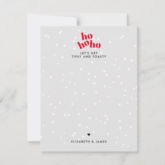 Carte de vœux de Noël moderne Hohoho (Devant)