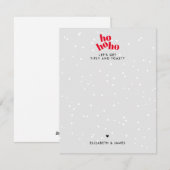 Carte de vœux de Noël moderne Hohoho (Devant / Derrière)