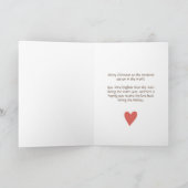 Carte de vœux de Noël Moderne Je vous souhaite (Intérieur)