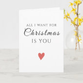 Carte de vœux de Noël Moderne Je vous souhaite (Fleur jaune)