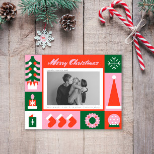 Carte de vœux de Noël moderne Joy