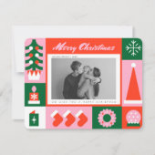 Carte de vœux de Noël moderne Joy (Devant)