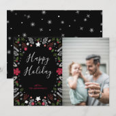 Carte de voeux de Noël moderne, photos de vacances (Devant / Derrière)