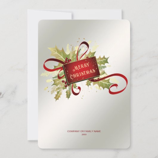 Carte de vœux de Noël moderne rouge (Devant)