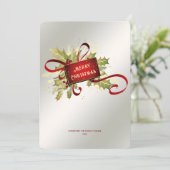Carte de vœux de Noël moderne rouge (Debout devant)