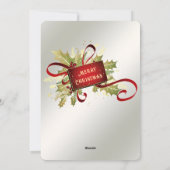 Carte de vœux de Noël moderne rouge (Dos)