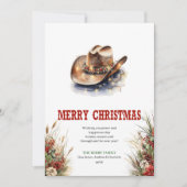 Carte de vœux de Noël modifiable avec chapeau de c (Devant)