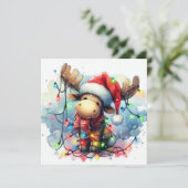 Carte de voeux de Noël Moose (Debout devant)