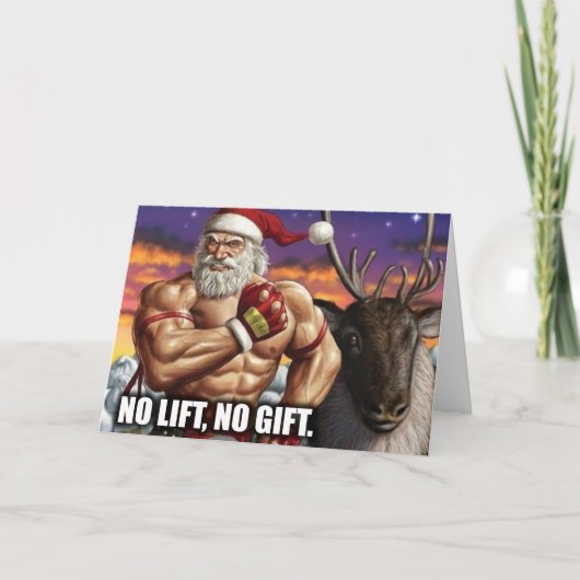 Carte de voeux de Noël - Motivation de gym (Devant)