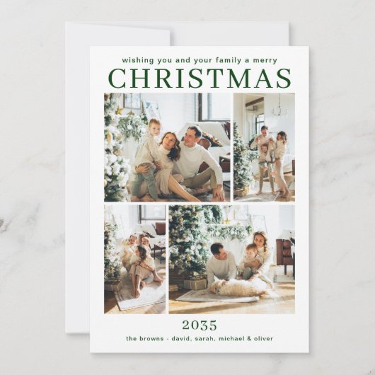Carte de vœux de Noël multi-photos (Devant)
