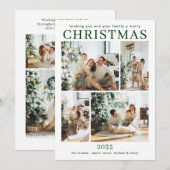 Carte de vœux de Noël multi-photos (Devant / Derrière)