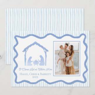 Carte de vœux de Noël Nativité, Photo de famille d