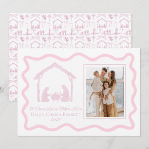 Carte de vœux de Noël Nativité, Photo de famille p