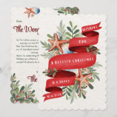 Carte de vœux de Noël nautique (Devant / Derrière)