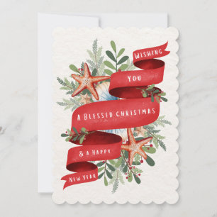 Carte de vœux de Noël nautique