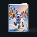 Carte de voeux de Noël Norwich Terrier Dog<br><div class="desc">Vivez un tourbillon de vacances amusant avec ce chien de Noël de conception ludique! Plein d'énergie festive,  il capture la joie de la saison avec un thème fantasque et chaleureux,  parfait pour répandre la joie.</div>