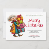 Carte de vœux de Noël numérique modifiable 'Laughi (Devant)