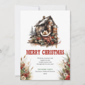 Carte de vœux de Noël numérique savane rustique (Devant)