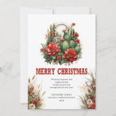 Carte de vœux de Noël numérique savane rustique (Devant)