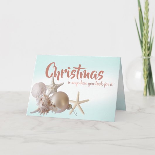 Carte de voeux de Noël Ocean Seashell (Devant)