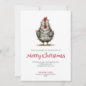 Carte de vœux de Noël originale avec un poulet de (Devant)