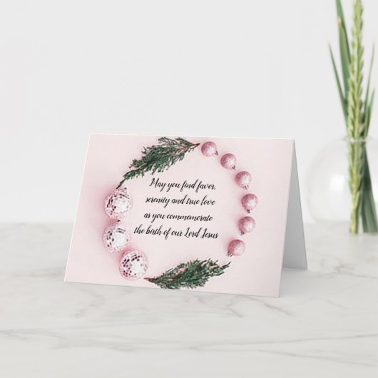 Carte de voeux de Noël "Ornament Wreath" (Devant)