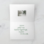 Carte de voeux de Noël Paix sur Terre (Intérieur)