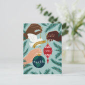 Carte de voeux de Noël Paix sur Terre (Debout devant)