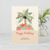 Carte de voeux de Noël Palm Tree (Debout devant)