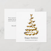 Carte de vœux de Noël papillon monarque entreprise (Devant / Derrière)