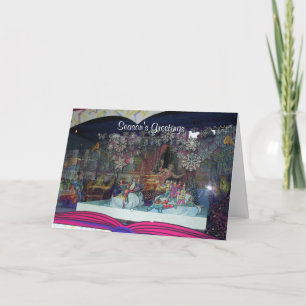Carte de vœux de Noël Patineurs de Noël