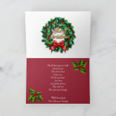 Carte de voeux de Noël PEACE (Intérieur)