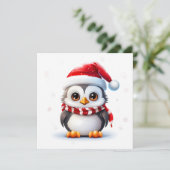 Carte de voeux de Noël Penguin (Debout devant)